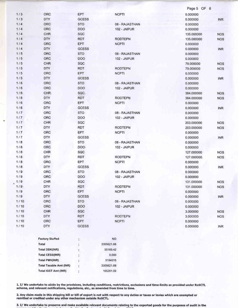 CHA Shipping-Bill Checklist page 5